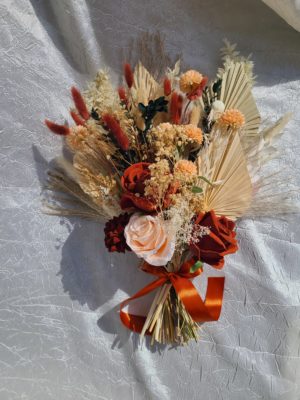 Dried flower wedding bouquet, Dried and faux Boho wedding - Image 3
