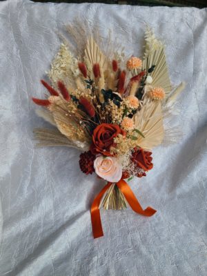 Dried flower wedding bouquet, Dried and faux Boho wedding