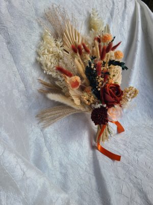 Dried flower wedding bouquet, Dried and faux Boho wedding - Image 4