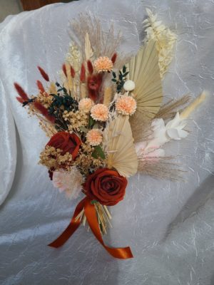 Dried flower wedding bouquet, Dried and faux Boho wedding - Image 5