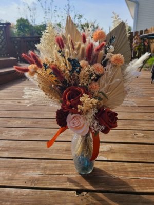 Dried flower wedding bouquet, Dried and faux Boho wedding - Image 6