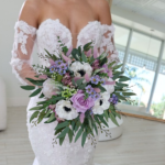 Purple lilac bridal bouquet