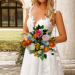 Summer faux wildflower bouquet