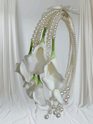 Calla lily pearl bouquet - Image 5