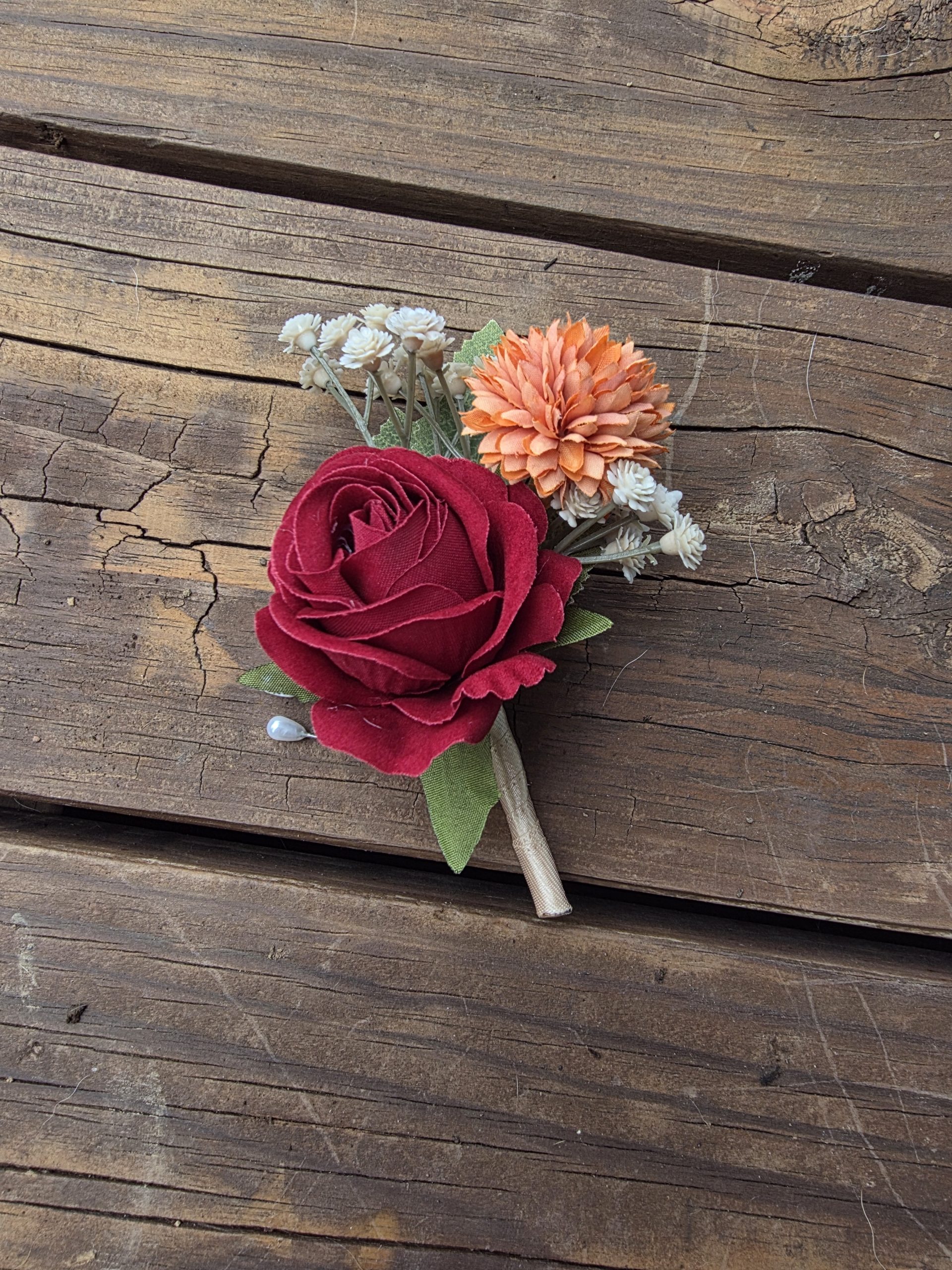 Autumn bouquet with tarricota & burgundy - Image 4