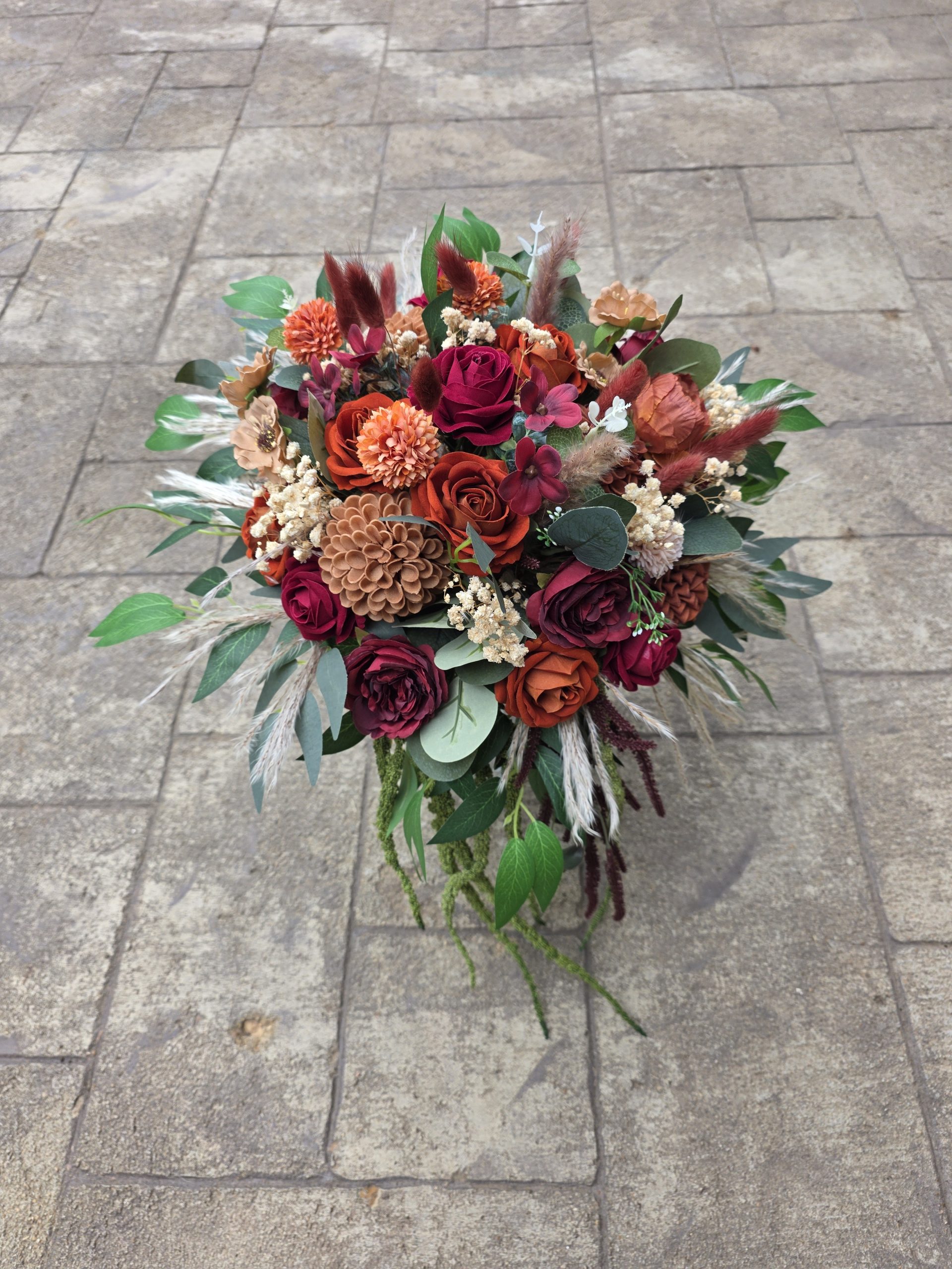 Autumn bouquet with tarricota & burgundy - Image 2